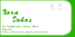 nora dohos business card
